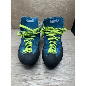 Vintage Boreal Climbing Shoes High Top Red Laces Gray Suede Men’s Size 9.5 Spain